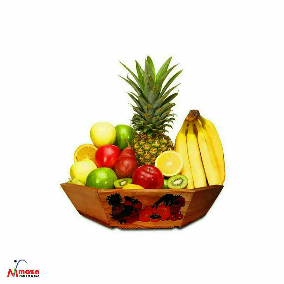 Wood Fruit Basket Storage Bowl