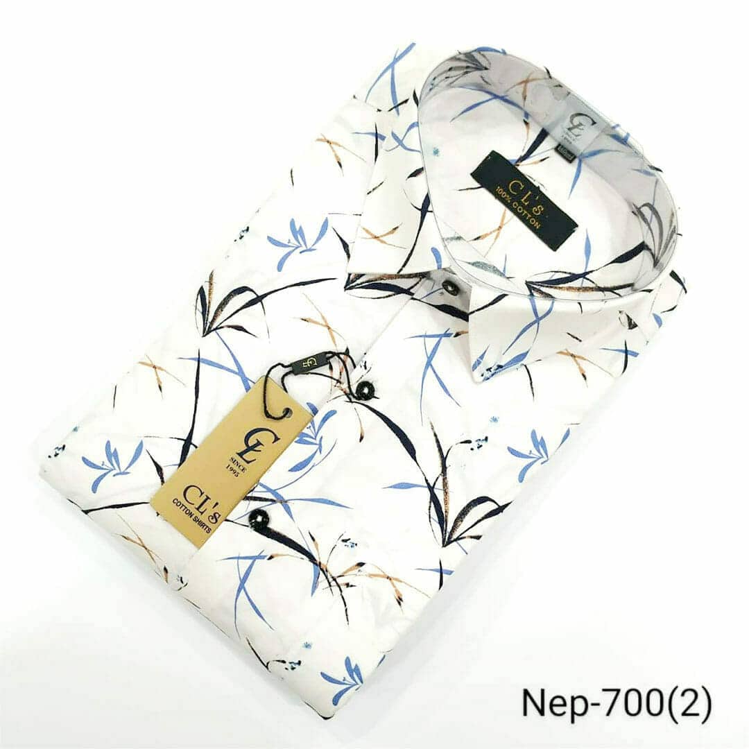 Chess line printed long sleeve shirt Nep700