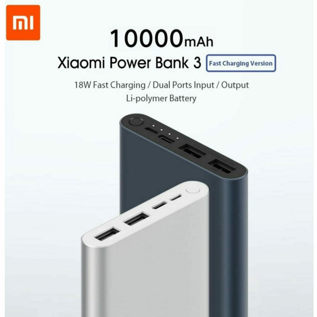Power Bank 10000mAh Mi 18W Fast Charge Power Bank 3