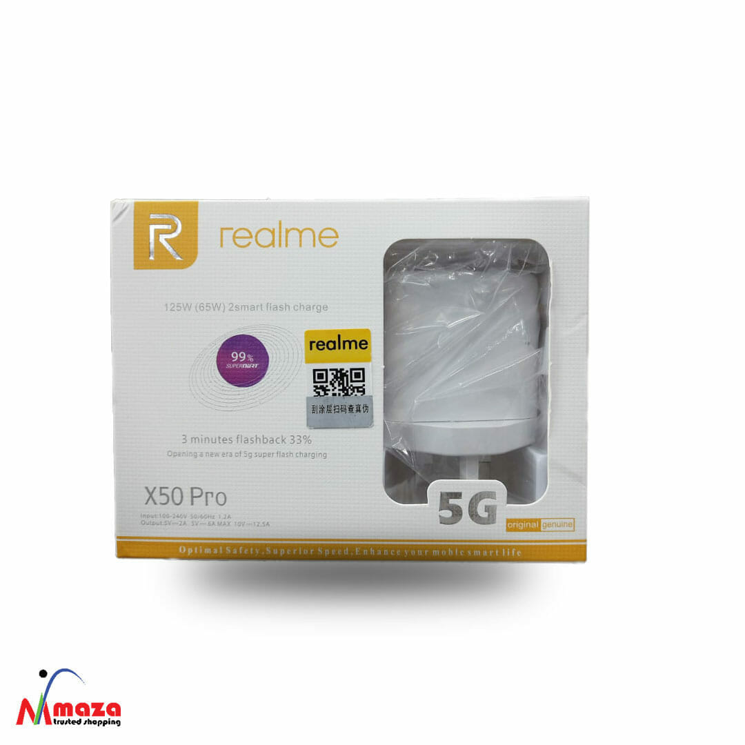 realme x50 5g pro fast 65w charger 3 minutes 33% Chargin