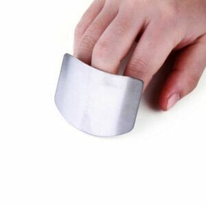 Finger protector for cutting stainless steel