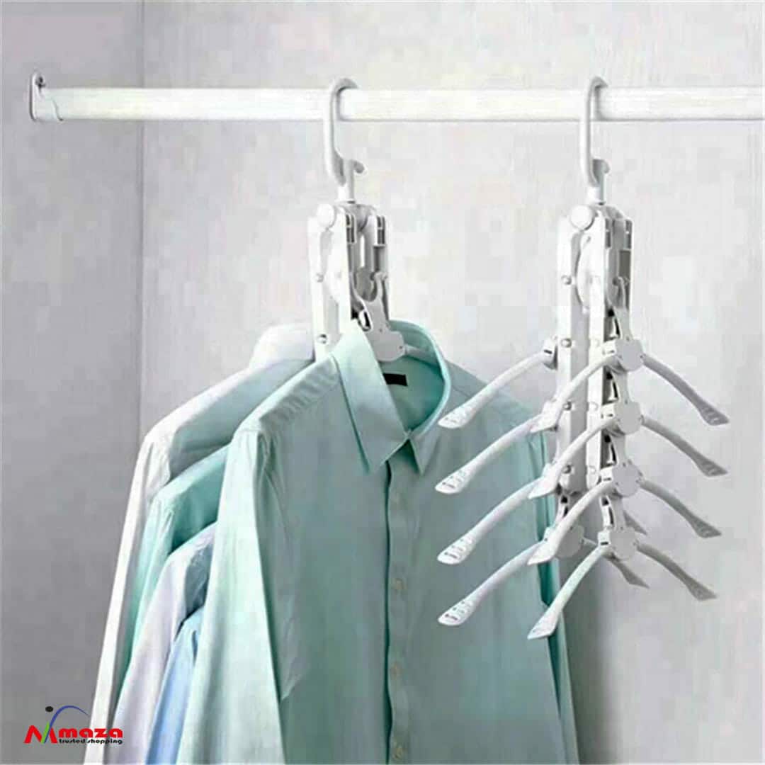 Multi-functional magic folding plastic clothes hanger