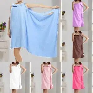 Wearable towel bath ta robe