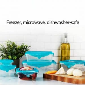 Airtight Silicone lid Food Storage Containers 6pcs-set