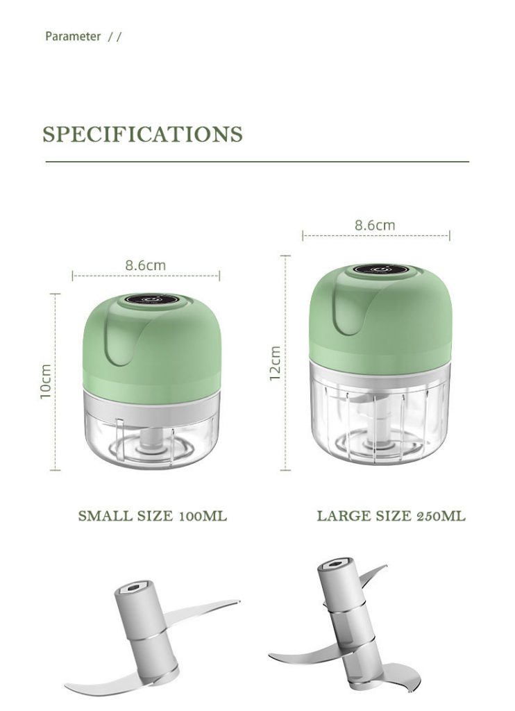 Specification Intelligent electric garlic machine rechargeable 