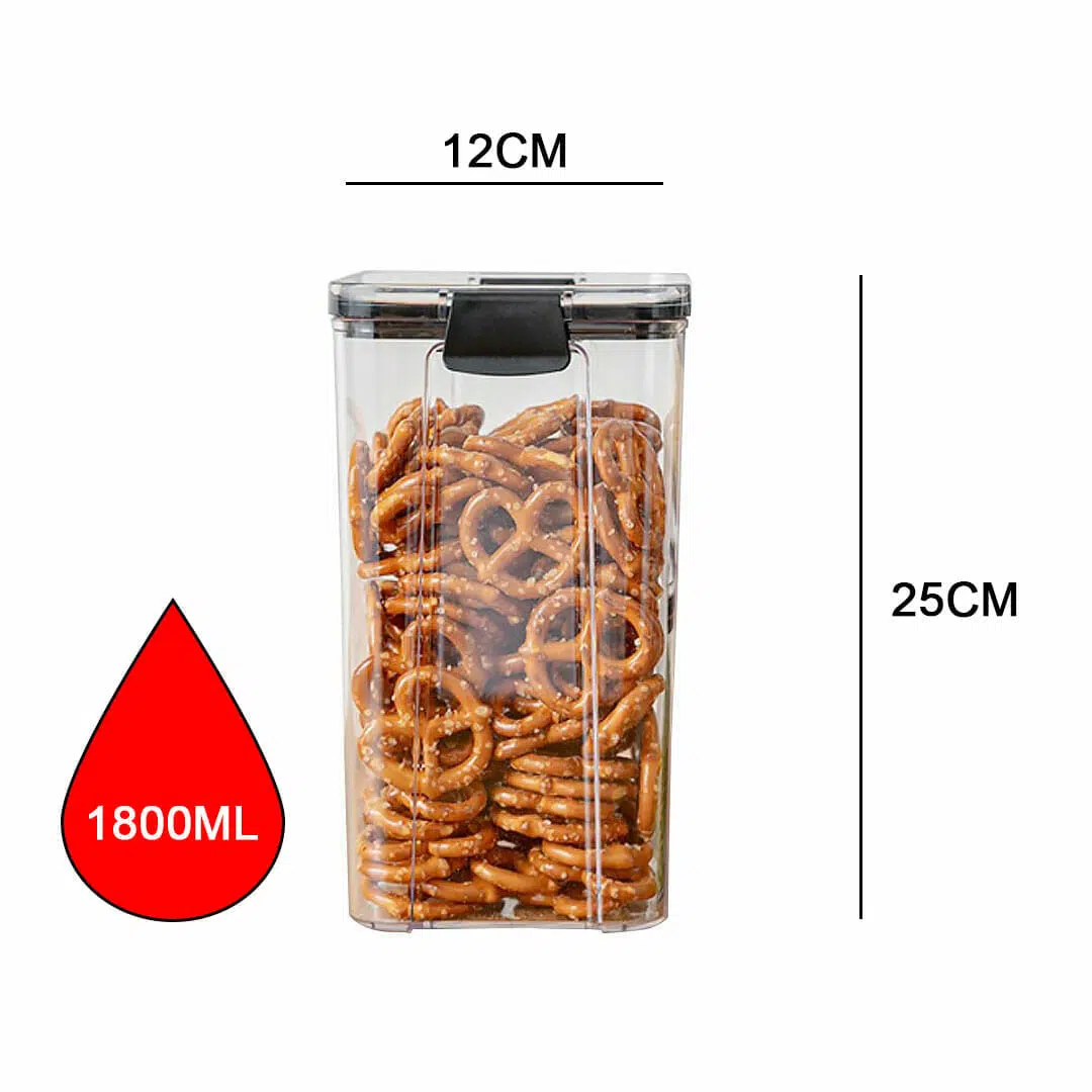 Airtight food storage containers seal cans 1800ml