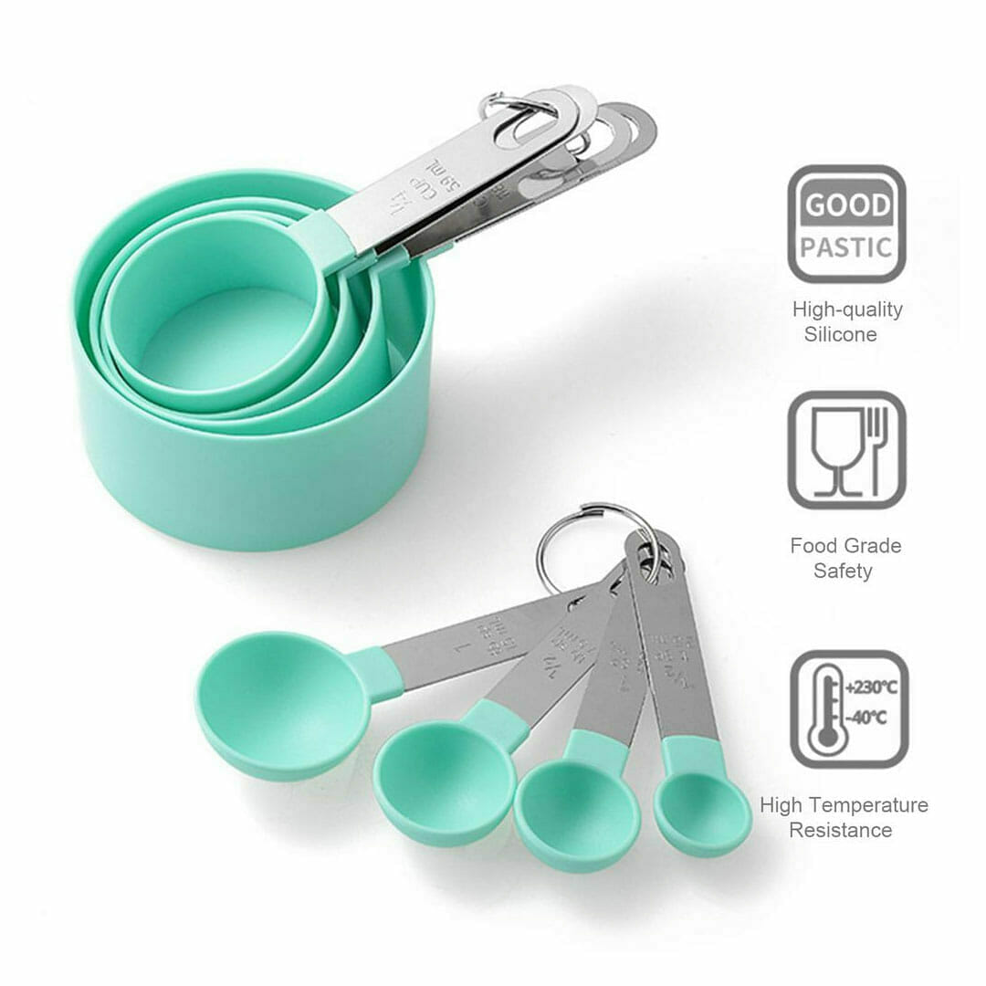 Measuring cup and spoon set 8pcs Stainless-Steel