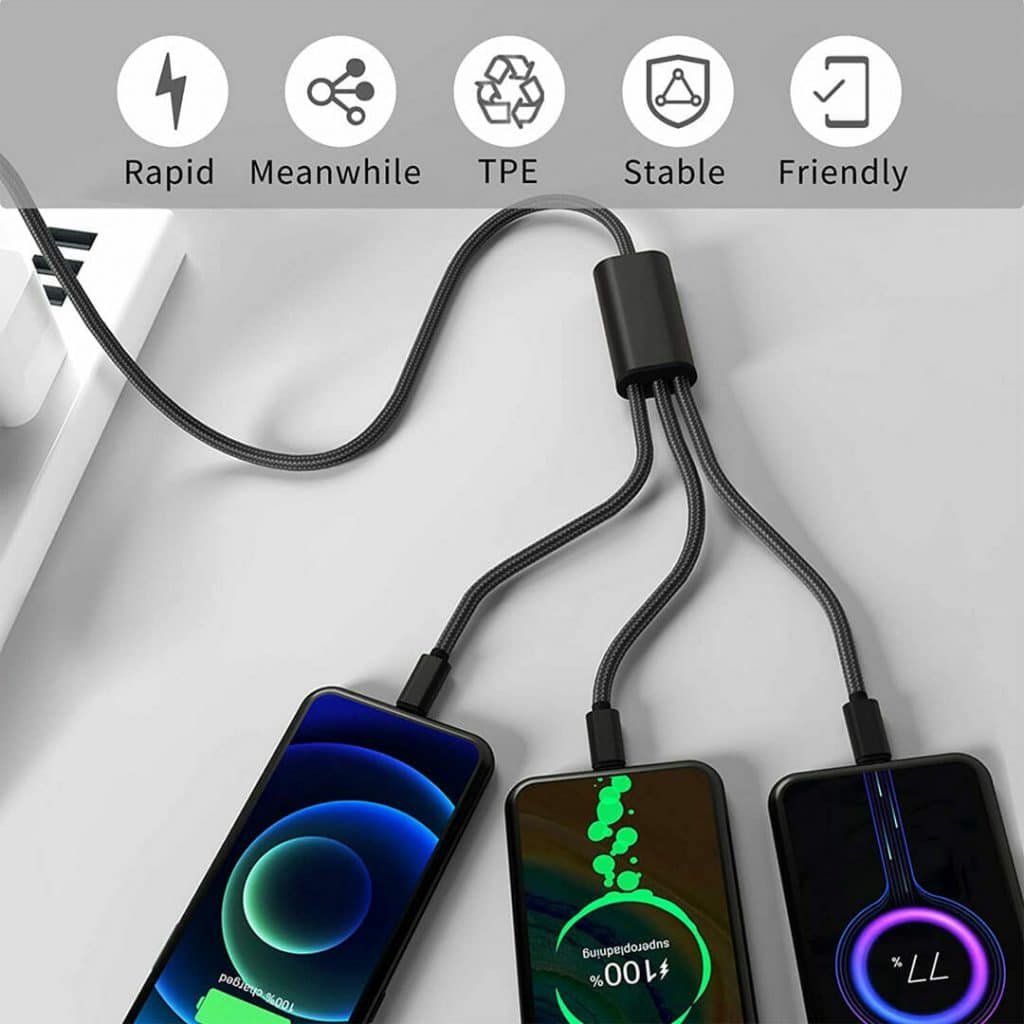 3 in 1 multi-purpose charging cable aspor 