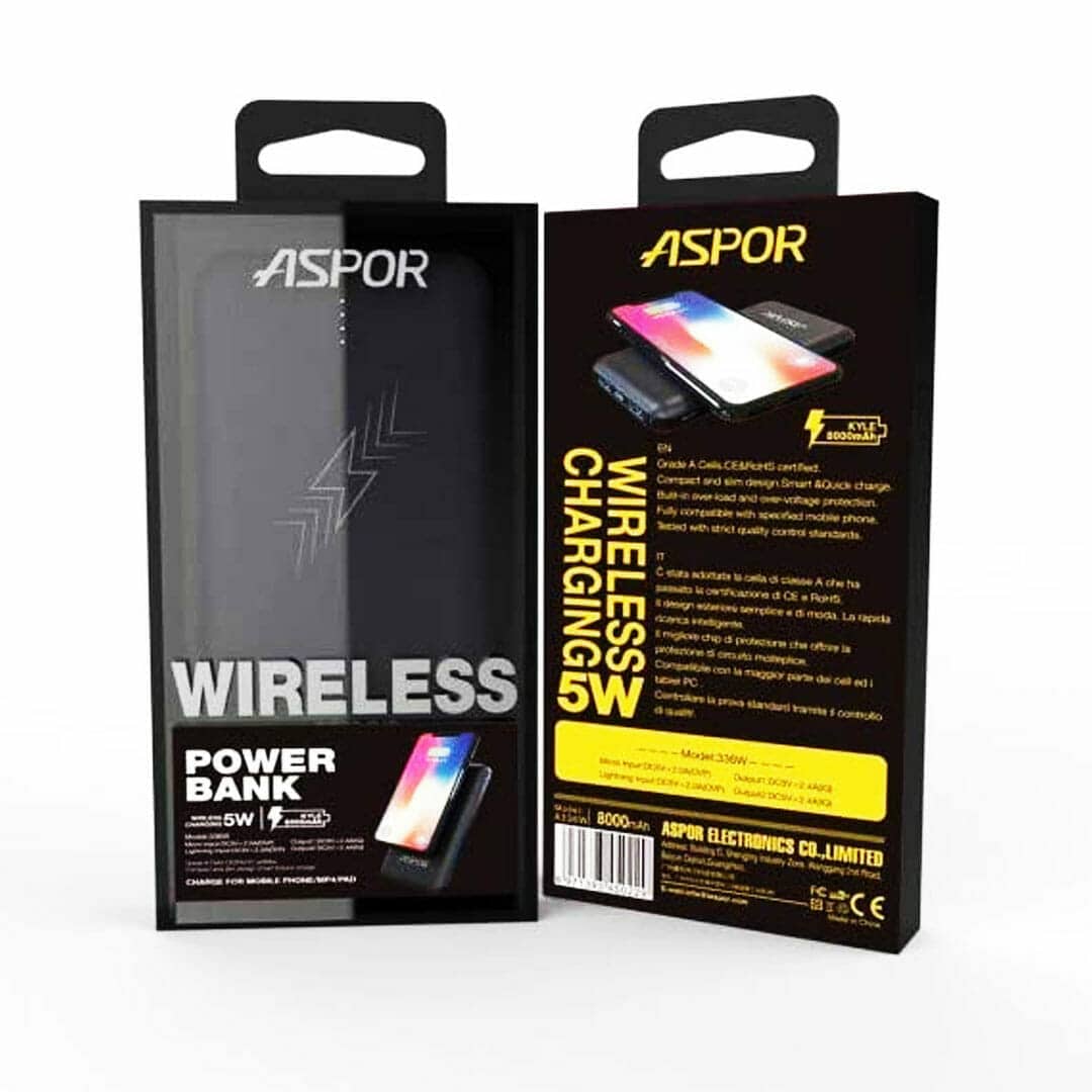 Aspor-A336W-Wireless-Power-Bank-5W-8000-mAh
