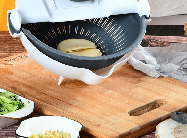 Revolutionize your kitchen experience with the Wet Basket Vegetables Multifunction Cutter!