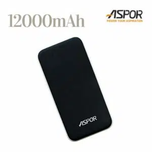 12000mAh intelligent output power bank aspor