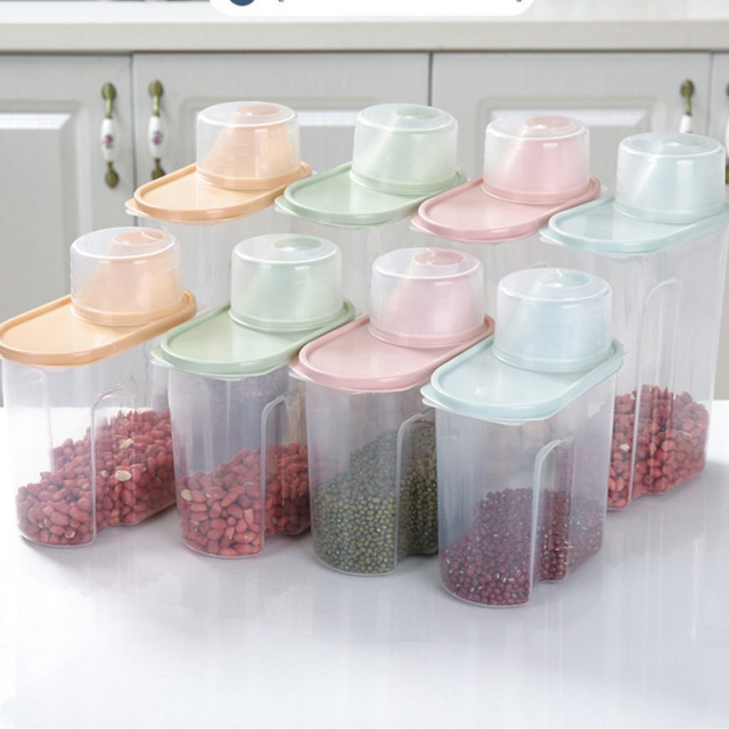 Plastic Cereal Dispenser Storage (2)