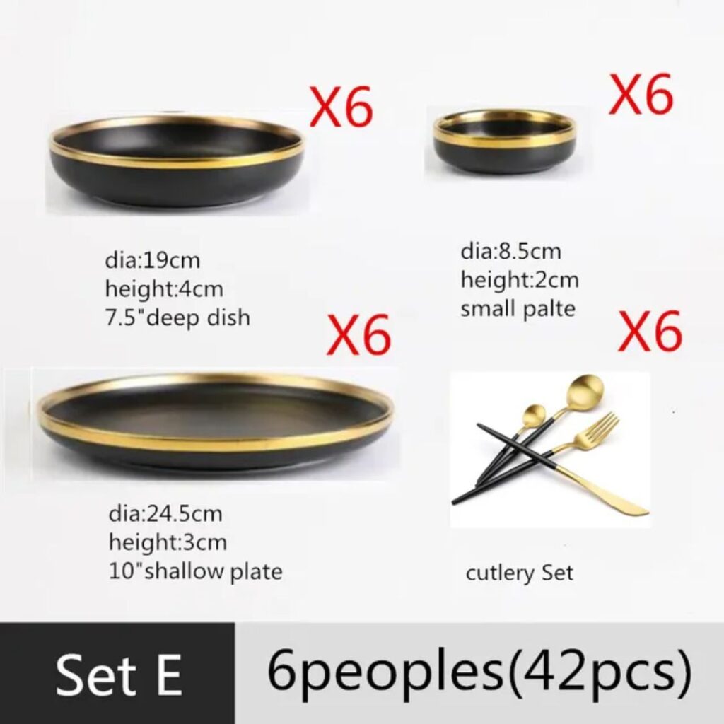 Porcelain Dinner Plates Set