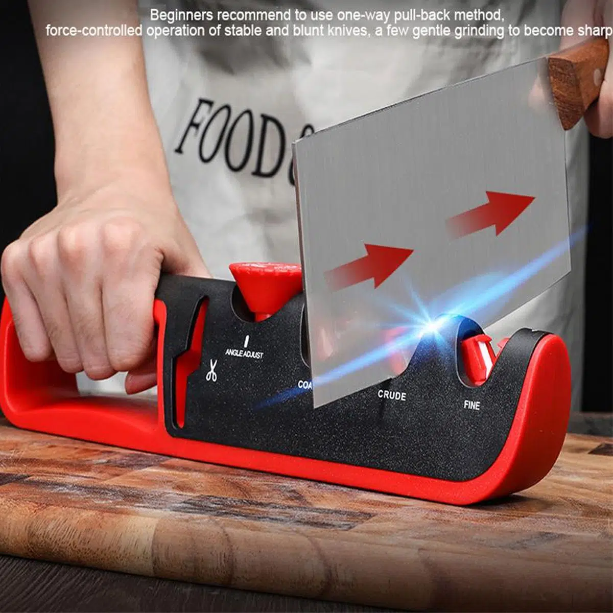 Professional Stainless Steel Knives Sharpener - 1pc Black/red Stainless  Steel - Aliexpress