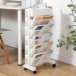 multi-tiered rolling storage rack with baskets
