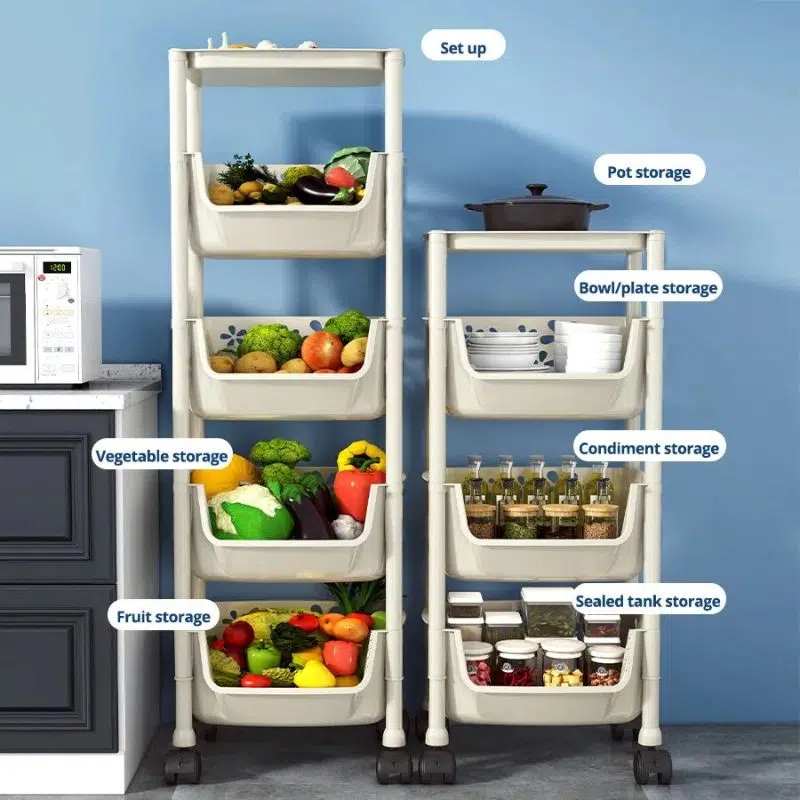 kitchen storage rack floor mounted (2)