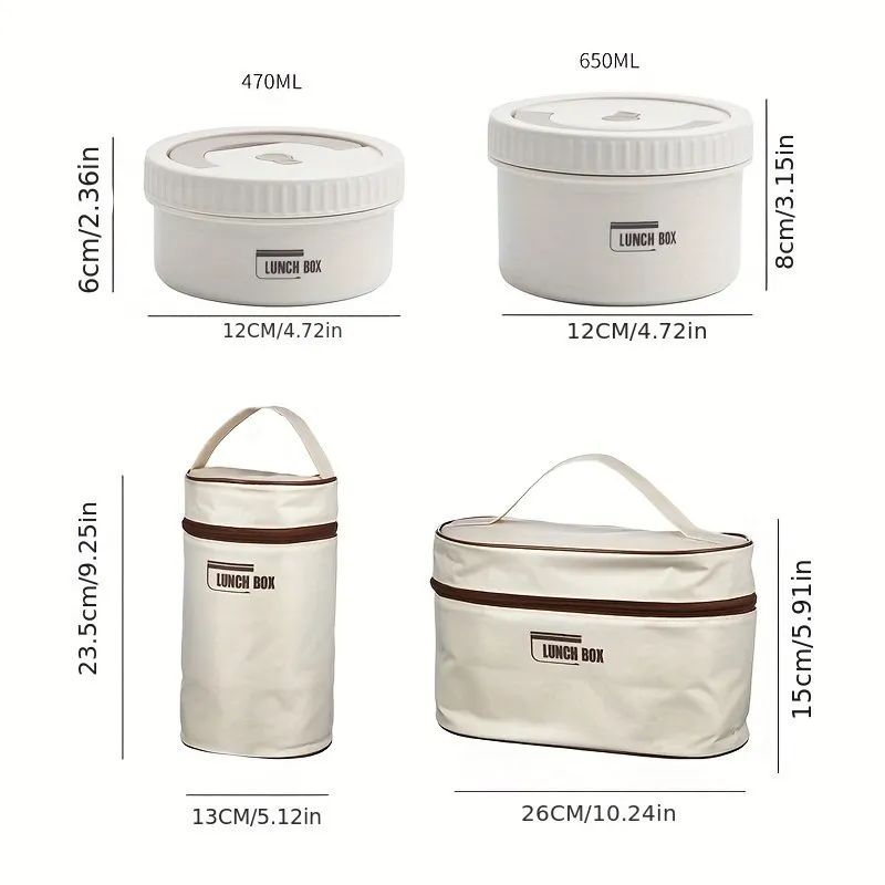 portable lunch box with thermal bag