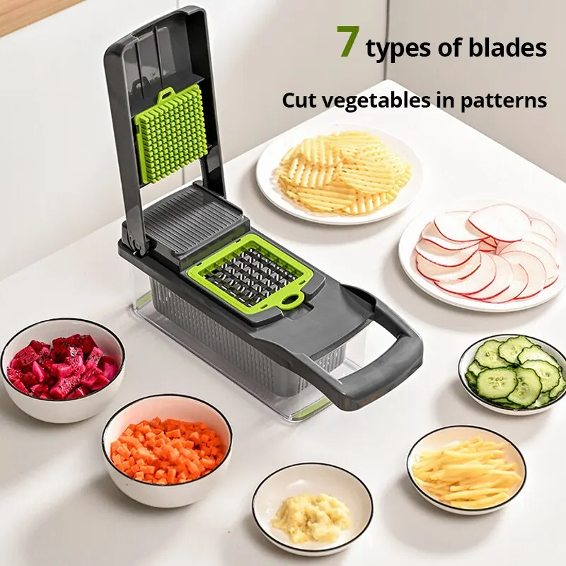 vegetable slicer cutter shredders with basket