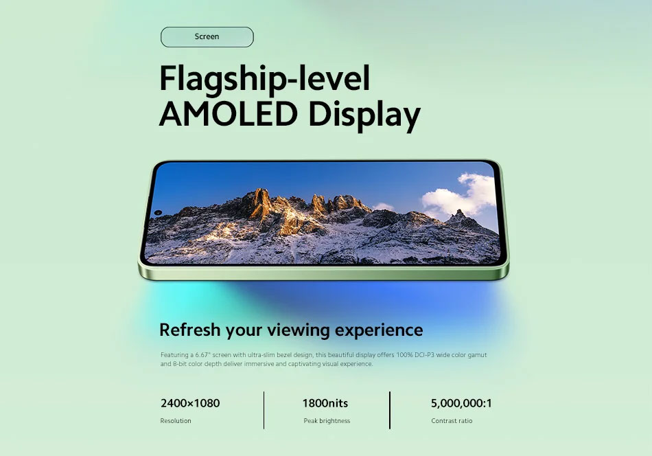 Stunning Visuals with 120Hz AMOLED Display