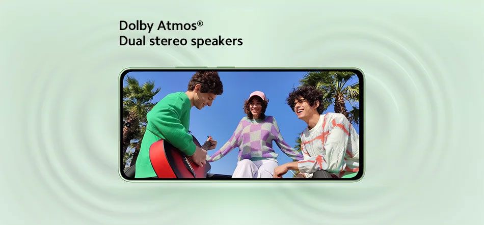 Dolby Atmos® Dual stereo speakers