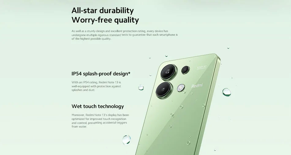 IP54 splash-proof design