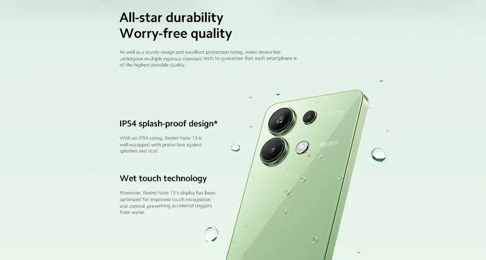 IP54 splash-proof design