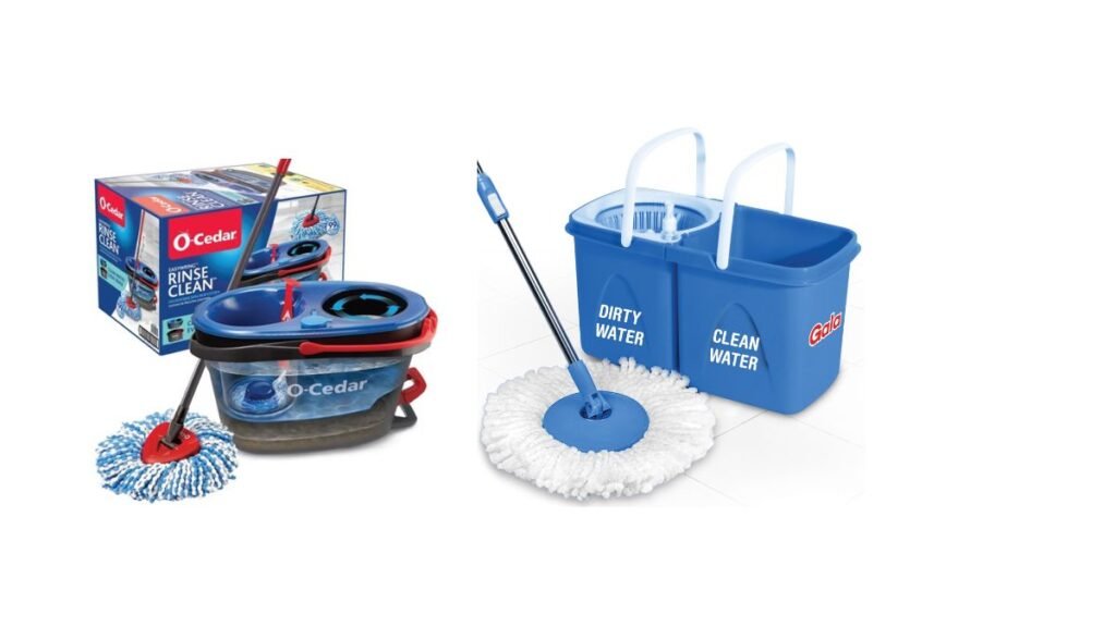 Mop bucket with 2 compartments