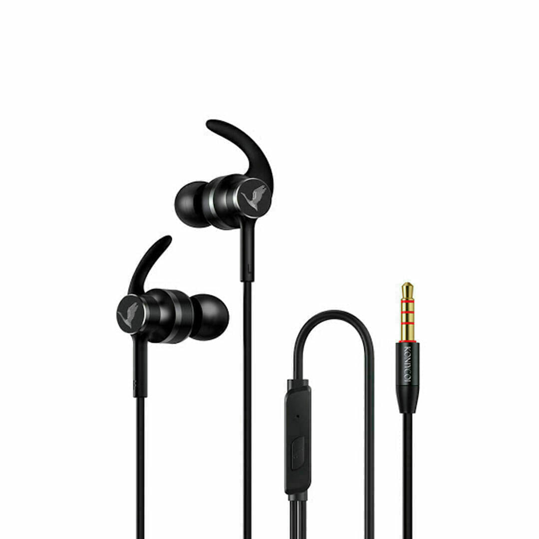 Hd sound earphones KJ907 metal in-ear design durable wire 3.5mm