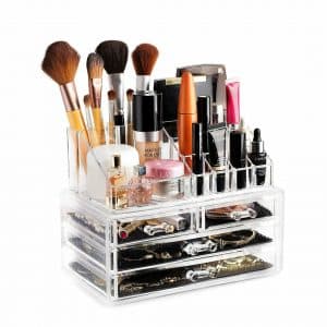 Cosmetic Storage Organizer With mirror