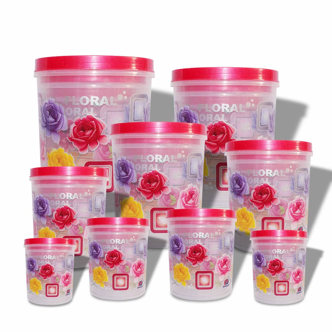 Flora 3 variable size food container set